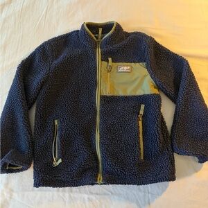 Eddie Bauer Kids Navy and Olive Sherpa Jacket